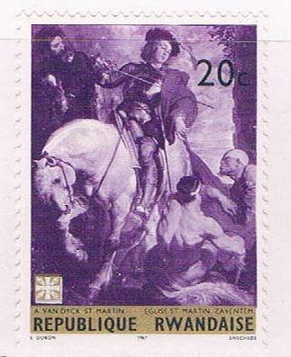 Rwanda 211 Unused St Martin painting 1967 (R0541)