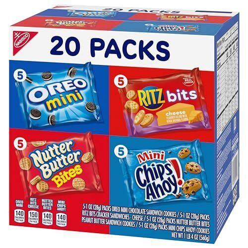 Nabisco Classic Mix Variety Pack OREO Mini CHIPS AHOY Mini Nutter Butter Bite...