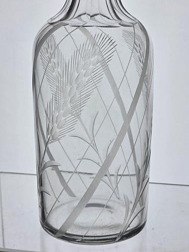Cut Glass Wheat Decanter