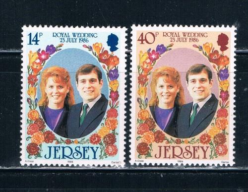 Jersey 404-5 Unused Set Royal Wedding CV 2.75 (J0010)