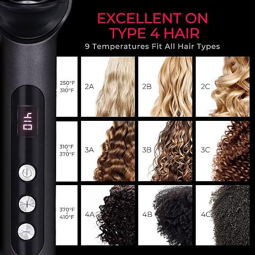 TYMO Ring Plus Ionic Hair Straightener Brush - Straightening Comb with Negati...