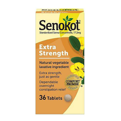 Senokot Extra Strength Natural Vegetable Laxative for Gentle Overnight Relief...