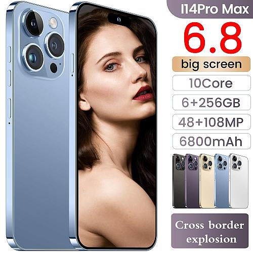 A SLICE RED I14 Pro Max Unlocked Cell PhoneLong Battery Life 6.82" HD Screen ...