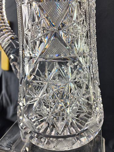 Abp Pitcher American Brilliant Period Cut Glass Antique J