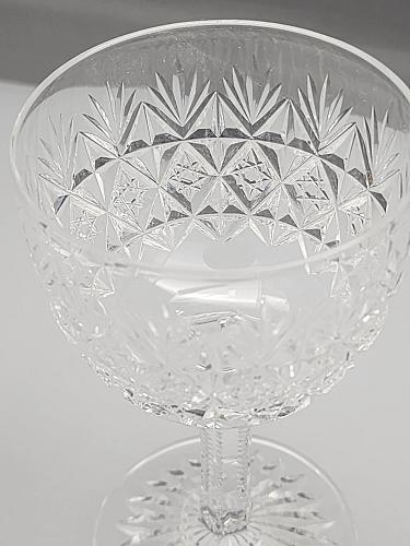 Cut glass Sherry wellington signed WEBB England Pair