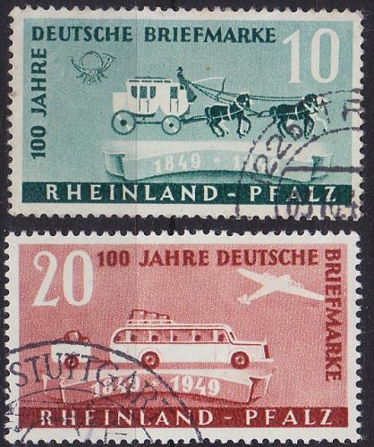 GERMANY Alliiert Franz. Zone [RheinlPfalz] MiNr 0049-50 ( O/used ) [02]