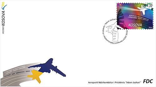Kosovo Stamps 2023. Pristina International Airport, Adem Jashari. FDC MNH