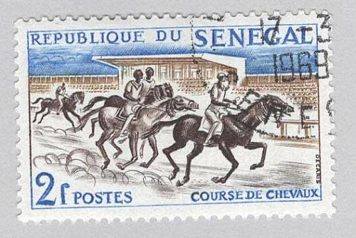 Senegal 204 Horse Racing Used 3 (BP95320)