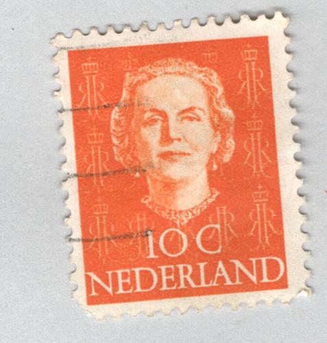 Netherlands Used Queen Juliana orange 10 (BP88510)