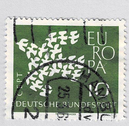 Germany Europa dove green 10 Used (BP91520)