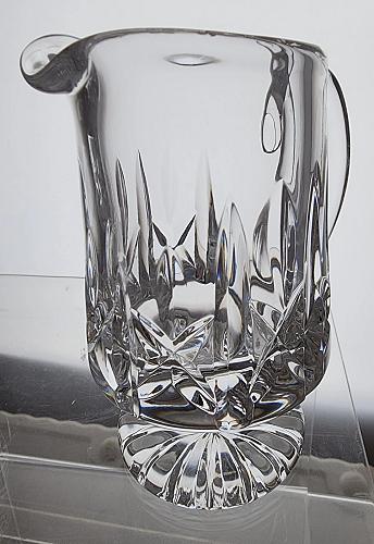 Signed Waterford pedestal crystal sugar and creamer
