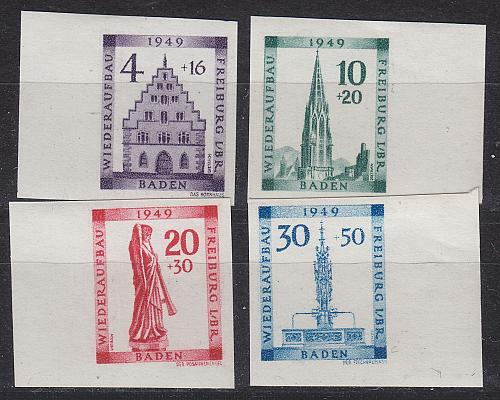 GERMANY Alliiert Franz. Zone [Baden] MiNr 0038-41 B ( */mh )
