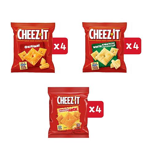 Cheez-It Variety Pack Cheese Crackers Baked Snack Crackers 12 Count