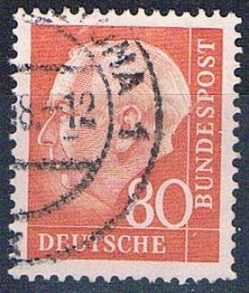 Germany 760 Used President Heuss 1956 CV 1.90 (G0414)