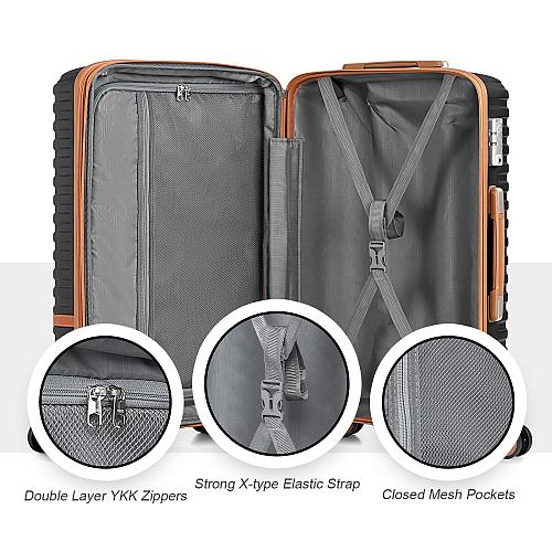Joyway Luggage Set 3 Piece Suitcase Sets with Spinner WheelHardside Expandabl...