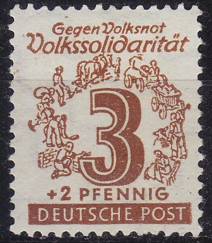 GERMANY Alliiert SBZ [West-Sachsen] MiNr 0138 IV ( **/mnh ) [01] Plattenfehler