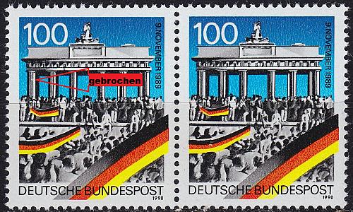 GERMANY BUND [1990] MiNr 1482 F34 II 2er ( **/mnh ) [01] Plattenfehler