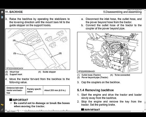 KUBOTA BX23 WORKSHOP SERVICE MANUAL 510pg w Mower Tractor Backhoe Loader Repair