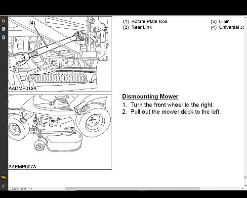 KUBOTA GR1600 WORKSHOP SERVICE MANUAL 240pg Tractor Rebuilding & Mower Repair