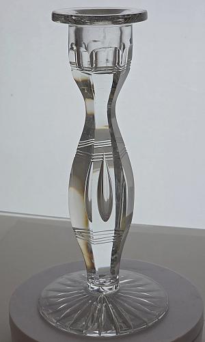 Pair of hand Cut Glass candle sticks Antique Bob28