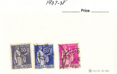 France 3 different of 3 total stamps included (SC0_341)