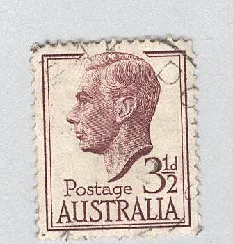 Australia King George 6 brown 3 1/2 Used (BP90007)