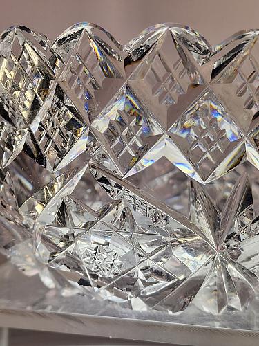 ABP cut glass signed Hawkes bowl American brilliant