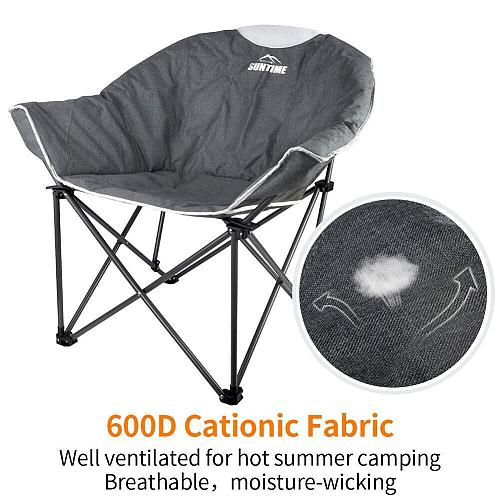 OUTDOOR LIVING SUNTIME Sofa Chair Oversize Padded Moon Leisure Portable Stabl...