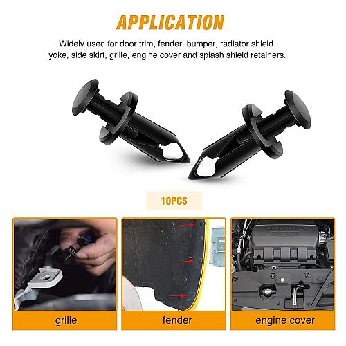 GOOACC GRC-70 35PCS Engine Under Cover Splash Shield Guard Body Bolts Bumper ...