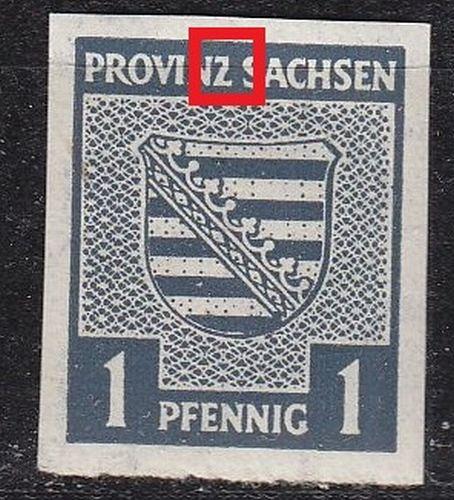 GERMANY Alliiert SBZ [Provinz Sachsen] MiNr 0066 X II ( **/mnh ) Plattenfehler