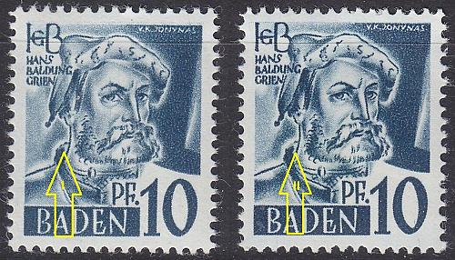 GERMANY Alliiert Franz. Zone [Baden] MiNr 0003 yv I,II ( **/mnh )