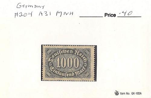 Germany 204 Unused (SC0_787)