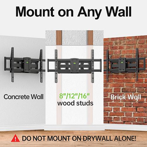 Full Motion Mount USX MOUNT UL Listed TV Wall Mount for Most 42-86 inch TVs H...
