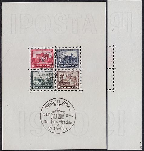 GERMANY REICH [1930] MiNr 0446-49 Block 1 ( Sonder-O/used ) [01] gepr&uuml;ft Kabinett