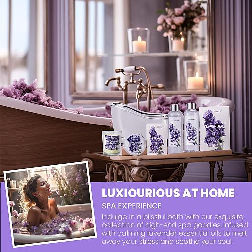 Gift Set for Women Body & Earth Gifts for Women Lavender Gift Baskets For Wom...