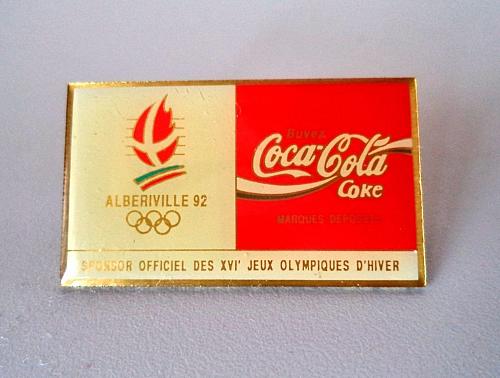 Coca Cola Olympic Winter Games France Albertville, Alberiville 1992 Pin, Badge