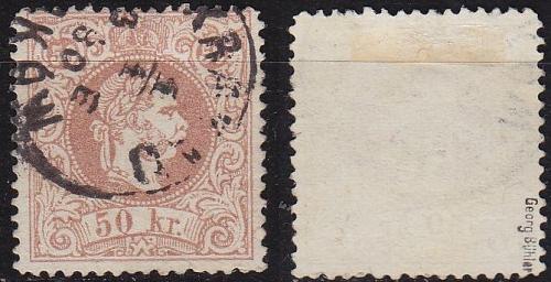 &Ouml;STERREICH AUSTRIA [1867] MiNr 0041 II ( O/used ) [01] Altpr&uuml;fzeichen