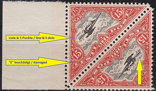 ESTLAND ESTONIA [1924] MiNr 0050 E1,E3 ( **/mnh ) [01] Plattenfehler
