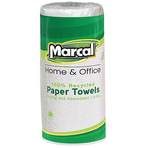 Marcal 6709 100% Recycled Roll Towels 2-Ply 9 x 11 60 Sheets 15 Rolls/Carton