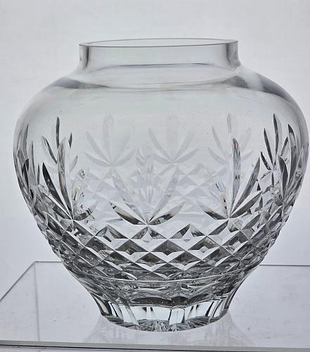 Hand Cut Glass vase Lenox USA crystal Signed one of a kind