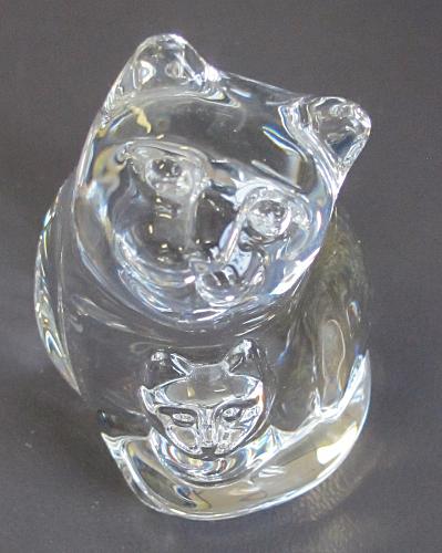 Steuben Signed Glass hand cooler