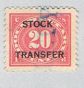 US RD6 Used Revenue Stock Transfer 1918 (BP81329)