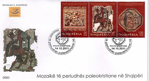 Albania 2011. ALBANIAN MOSAICS OF THE PALEOCHRISTIAN PERIOD. ART. FDC MNH