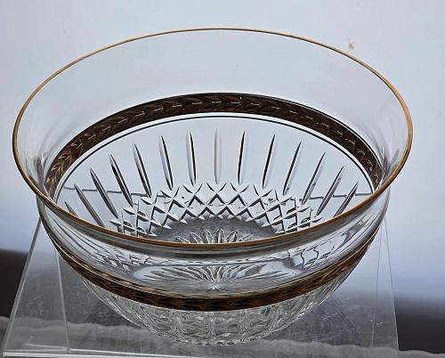 Signed Lenox Majestic laurel gold bowl Crystal Made in USA.