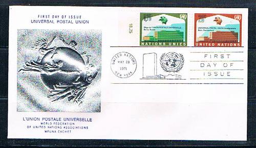 UN 18;219 FDC pair Geneva and NY Joint Issue 1971 (UNCV0351)+