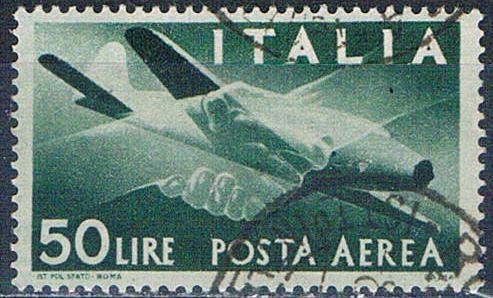 Italy C113 Used Plane clasped hands 1945 CV 20.00 (I0834)