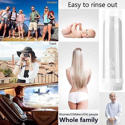 2nd Generation Portable Travel Bidet by GUSTYLE IPX6 Waterproof Electric Bide...