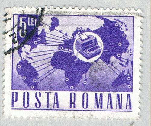 Romania 2283 Used World map 1971 (BP71027)