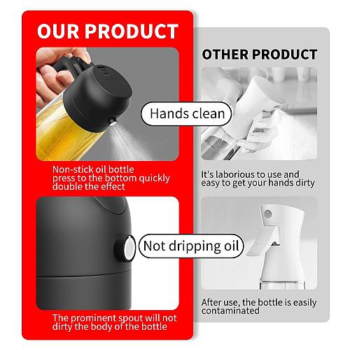 Oil Dispenser For Kitchen Oil Sprayer For Cooking 2 in 1 Oil Dispenser and Oi...