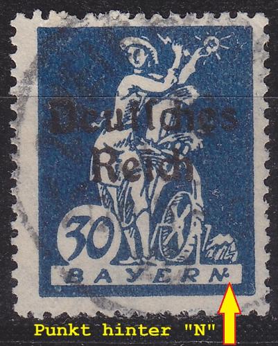 GERMANY REICH [1920] MiNr 0123 I ( O/used ) [02] Plattenfehler